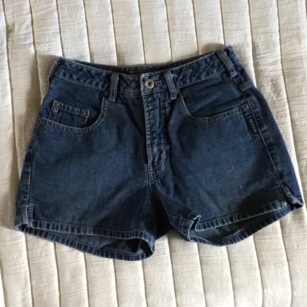 Silver blue jean shorts, size 27